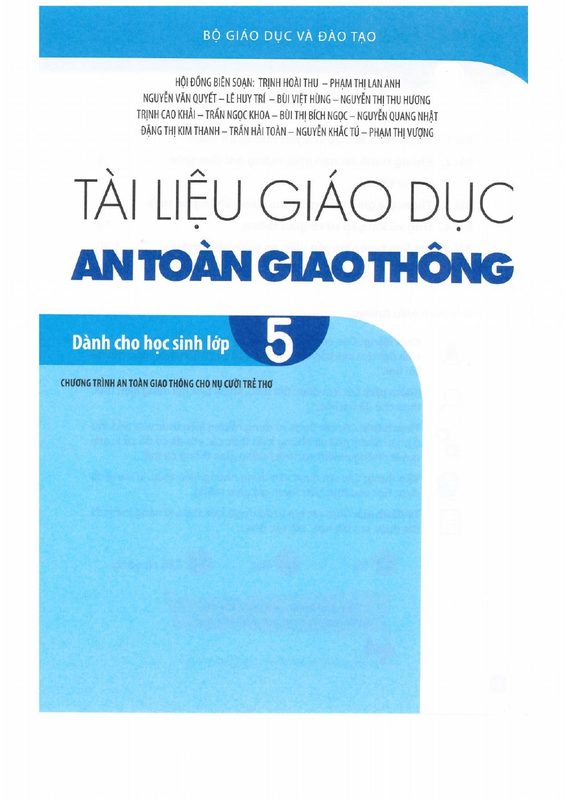 Tài liệu giáo dục an toàn giao thông lớp 5