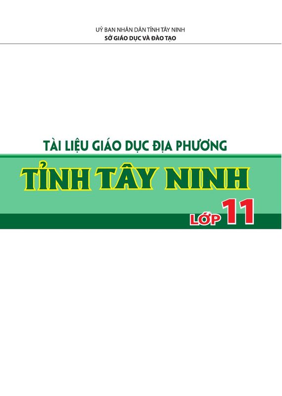 Giáo dục địa phương 11 - Tây Ninh