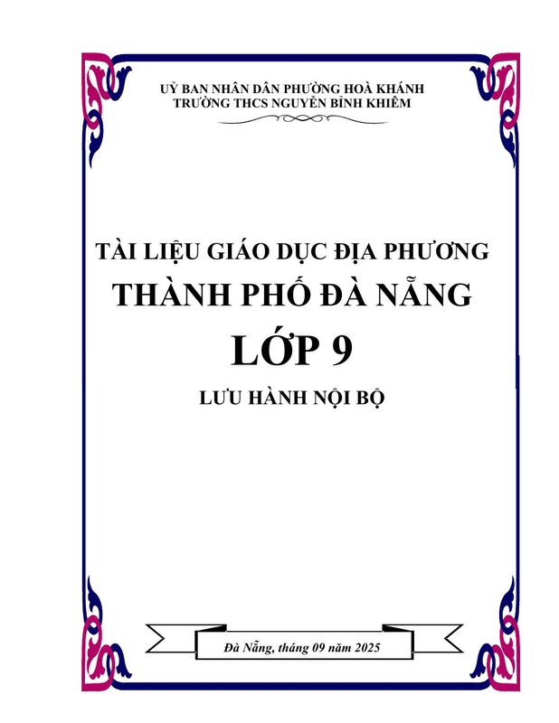 Giáo dục địa phương 9 - Đà Nẵng