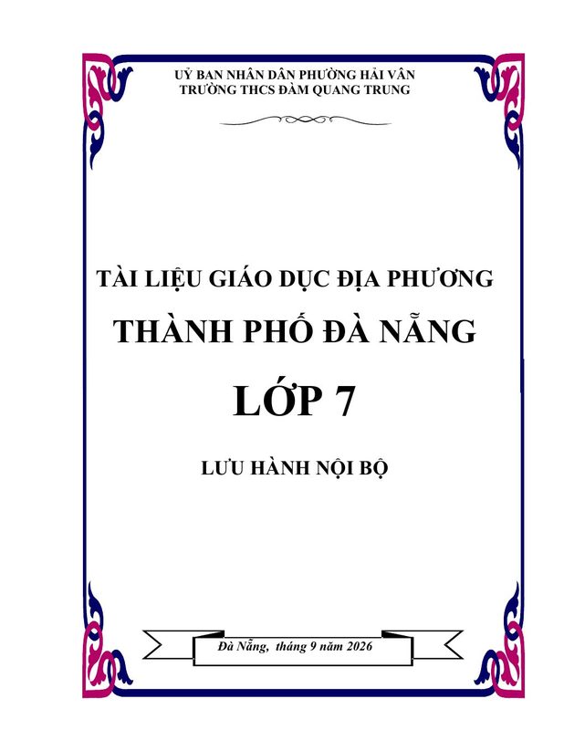 Giáo dục địa phương 7 - Đà Nẵng