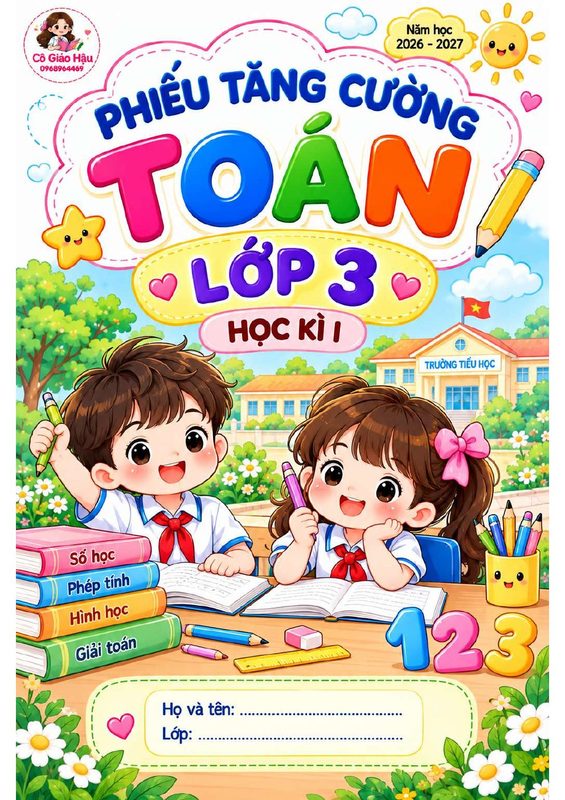 Phiếu tăng cường toán lớp 3 HK1