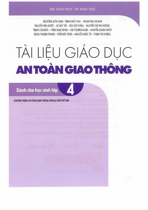 Tài liệu giáo dục an toàn giao thông lớp 4