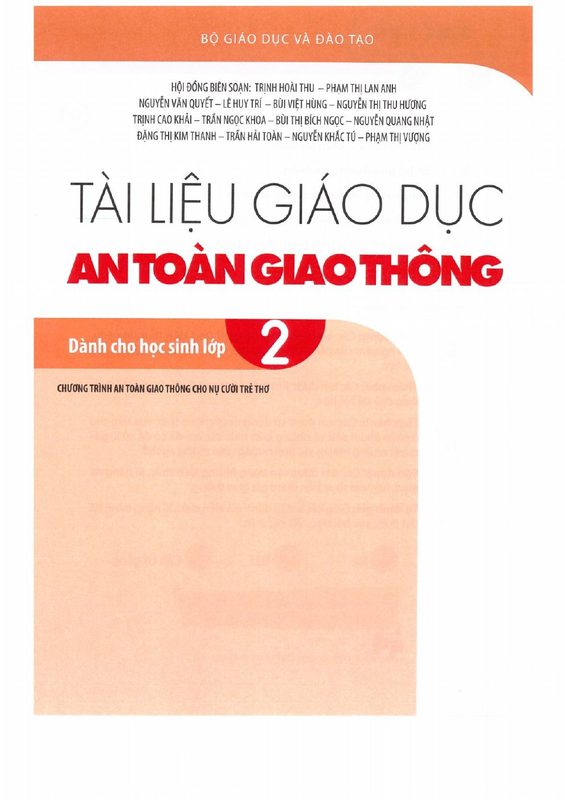 Tài liệu giáo dục an toàn giao thông lớp 2