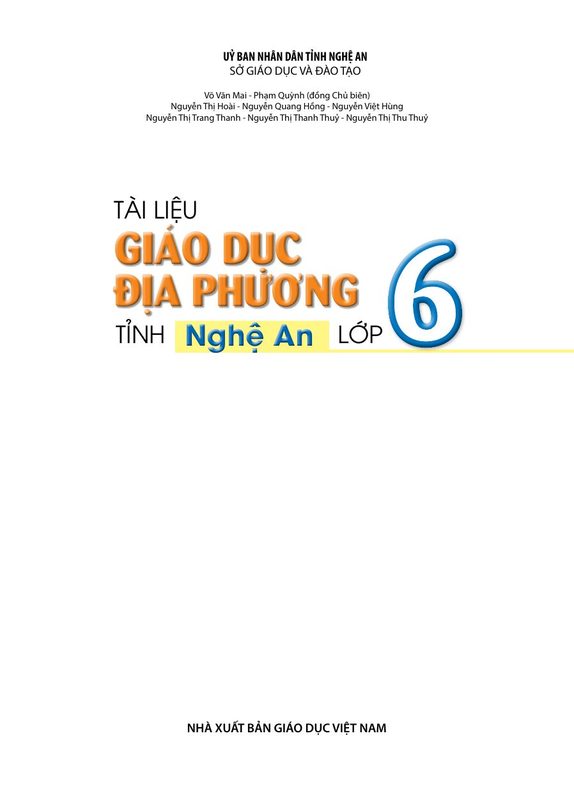 Giáo dục địa phương 6 - Nghệ An