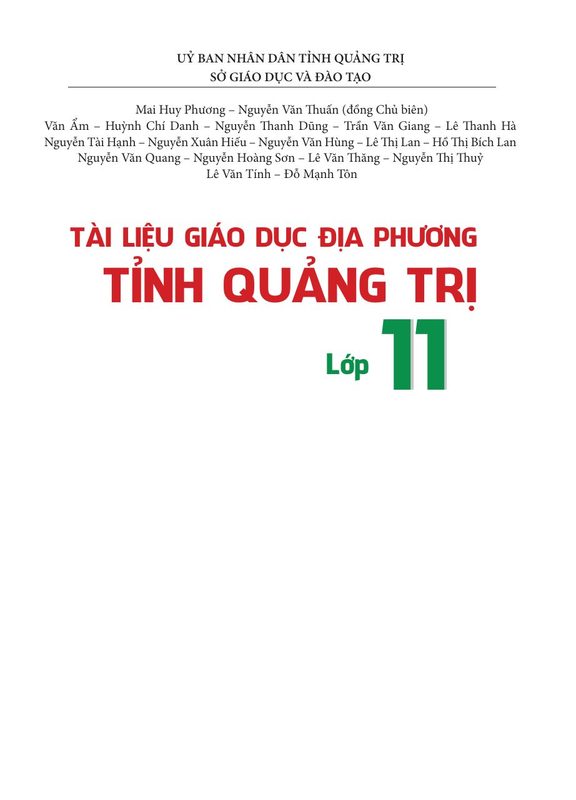 Giáo dục địa phương 11 - Quảng Trị