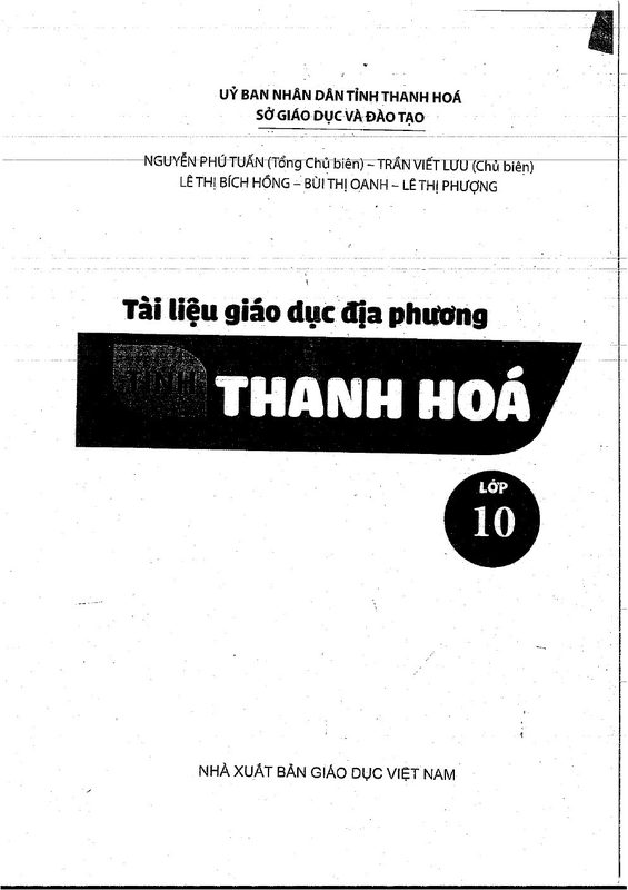 Giáo dục địa phương 10 tỉnh Thanh Hoá