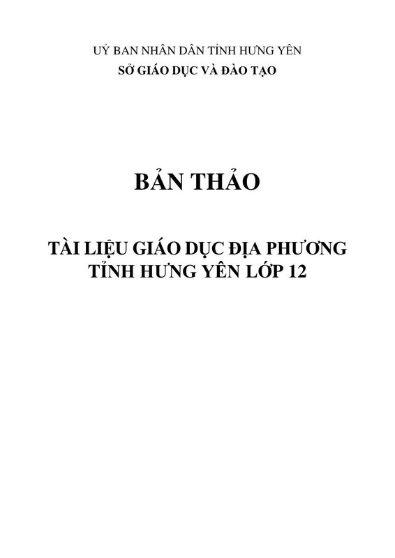 Tài liệu Giáo Dục Địa Phương tỉnh Hưng Yên 12
