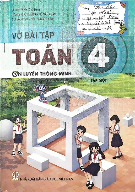 Vở bài tập Toán 4 on luyen thong minh T1