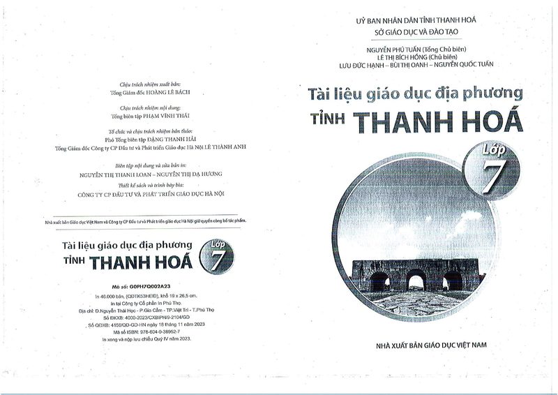 Giáo dục địa phương 7 tỉnh Thanh Hoá