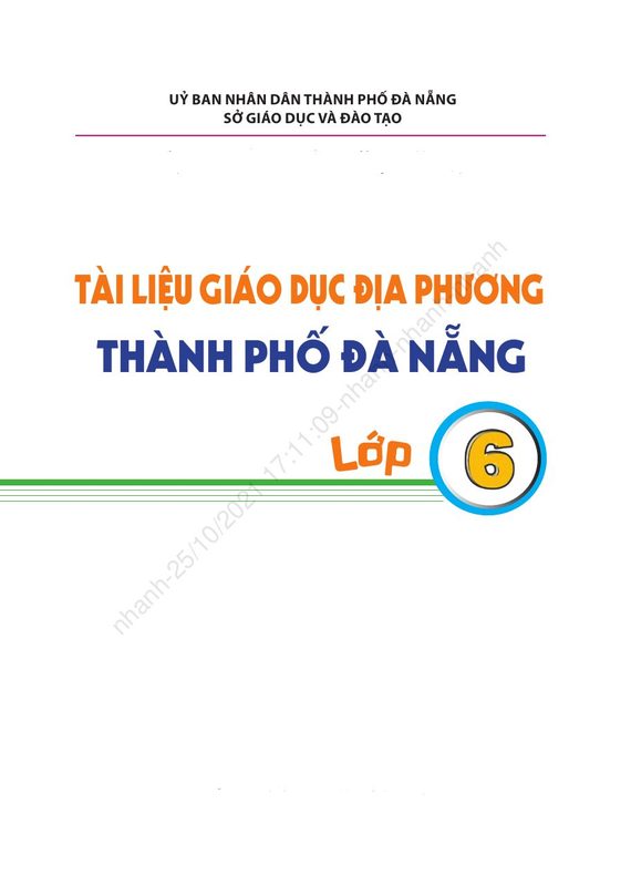 Giáo dục địa phương 6 - Đà Nẵng