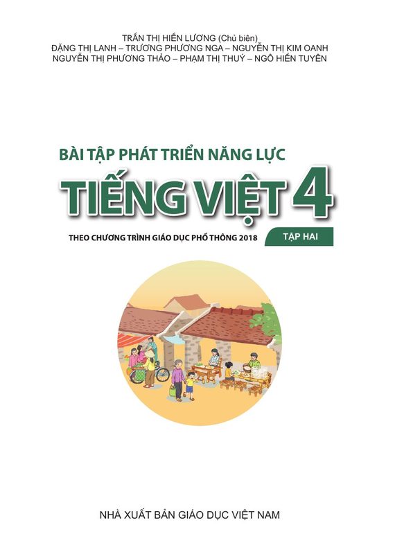 Bài tập phát triển năng lực môn Tiếng Việt lớp 4 t2