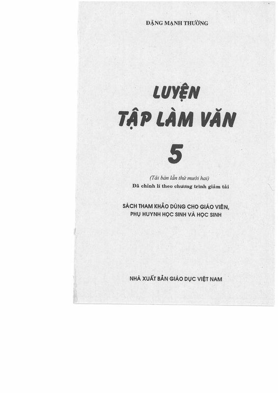 Luyện tập làm văn 5