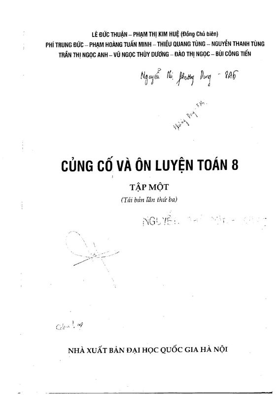 Củng cố và ôn luyện toán 8 tap 1