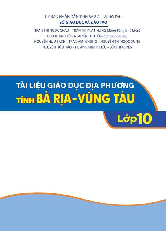 Giáo dục địa phương 10 - Bà Rịa Vũng Tàu