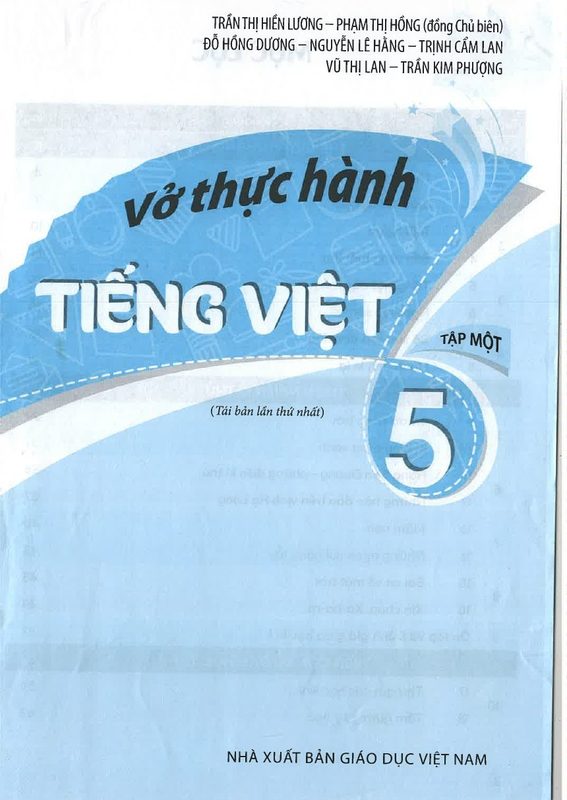 KNTT - L5 - Vở thực hành Tiếng Việt - tập 1