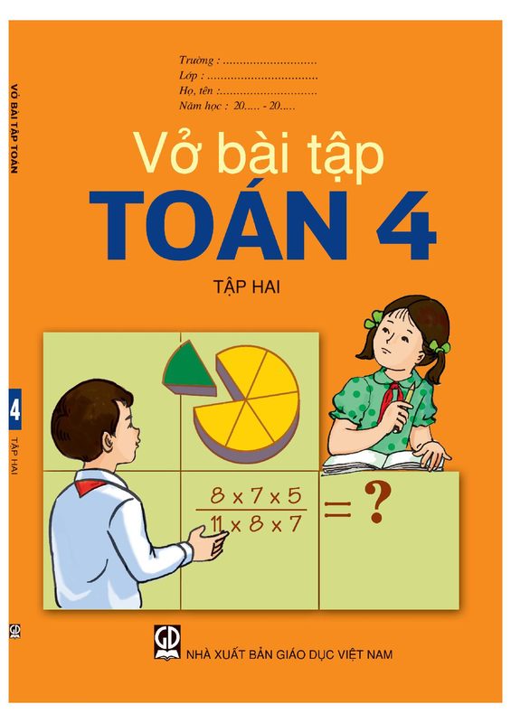 Vở bài tập toán 4 Tập 2