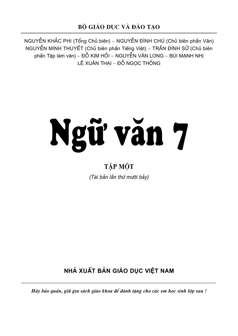 Ngữ Văn 7 Tập 1