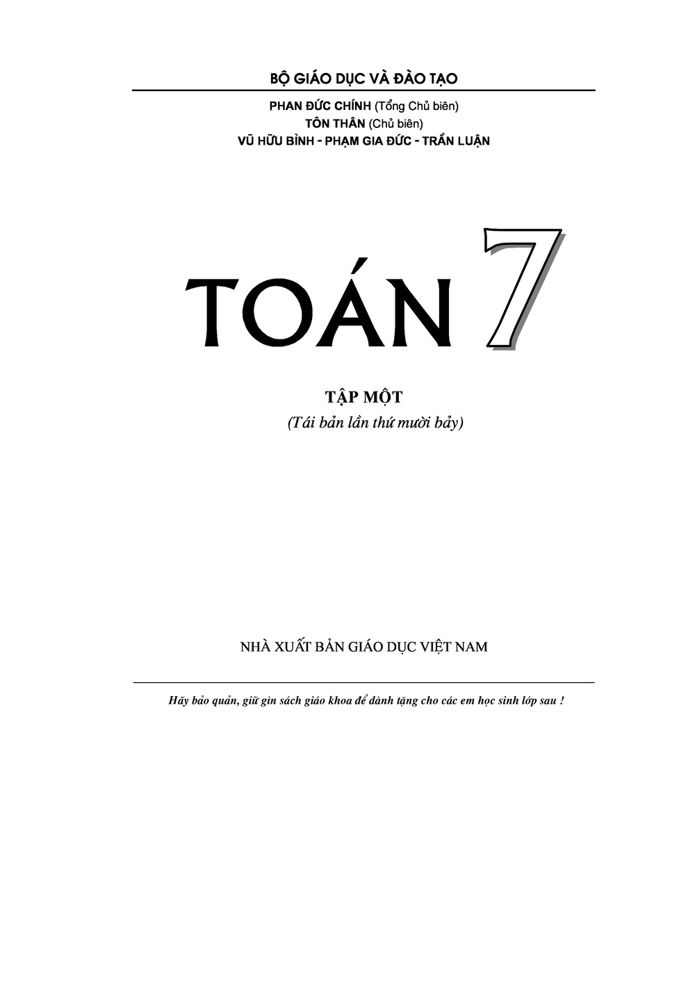 Toán 7 Tập 1