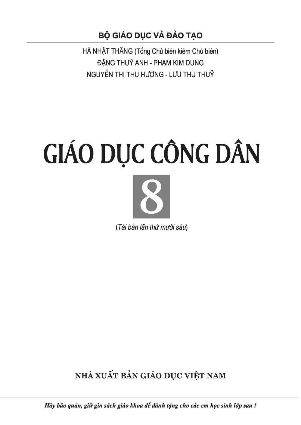 Giáo dục công dân 8