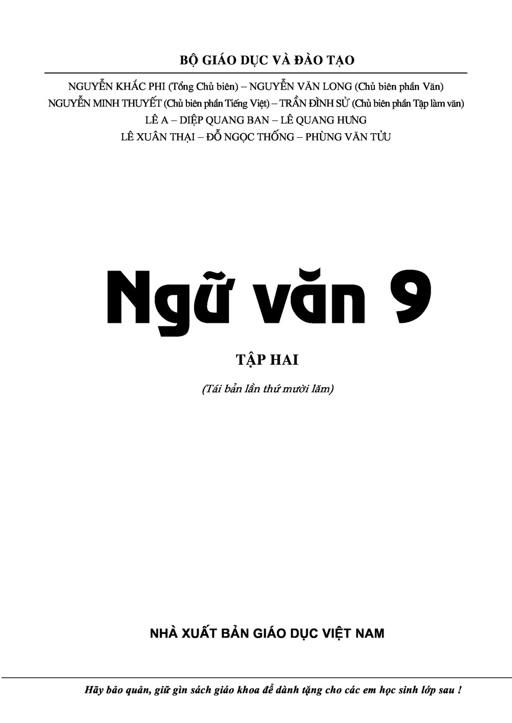 Ngữ văn 9 Tập 2