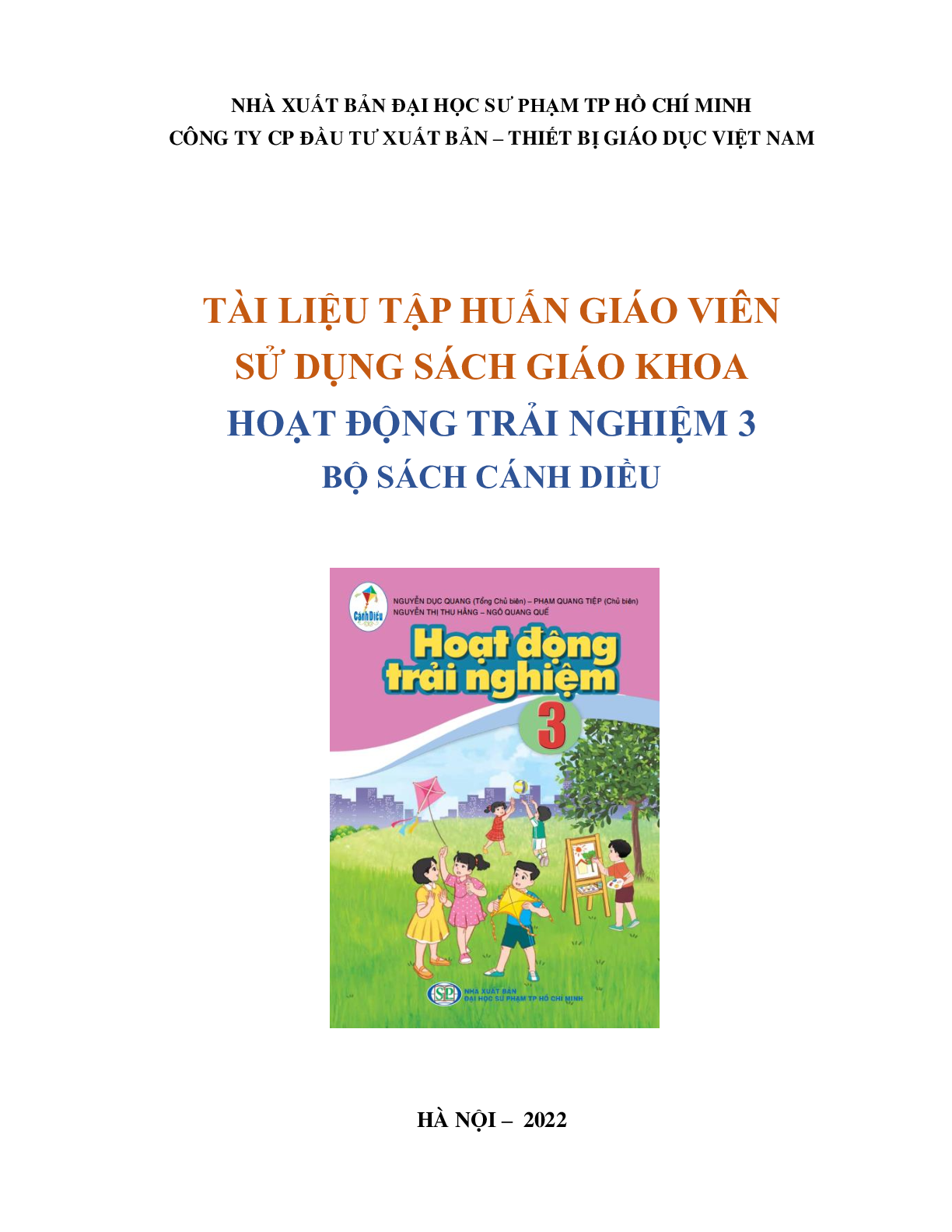 BDGV Hoạt động trải nghiệm 3 - Cánh Diều