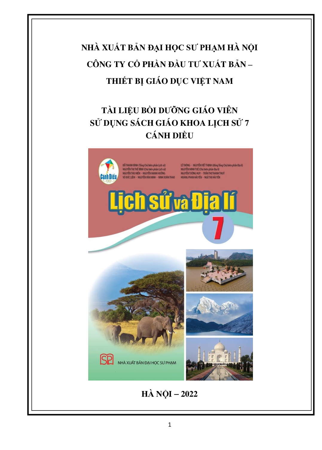 BDGV Lịch sử và Địa lí 7 – Phần Lịch sử - Cánh Diều