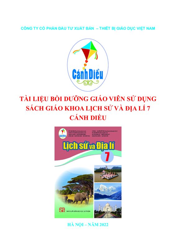 BDGV Lịch sử và Địa lí 7 – Phần Địa lí - Cánh Diều