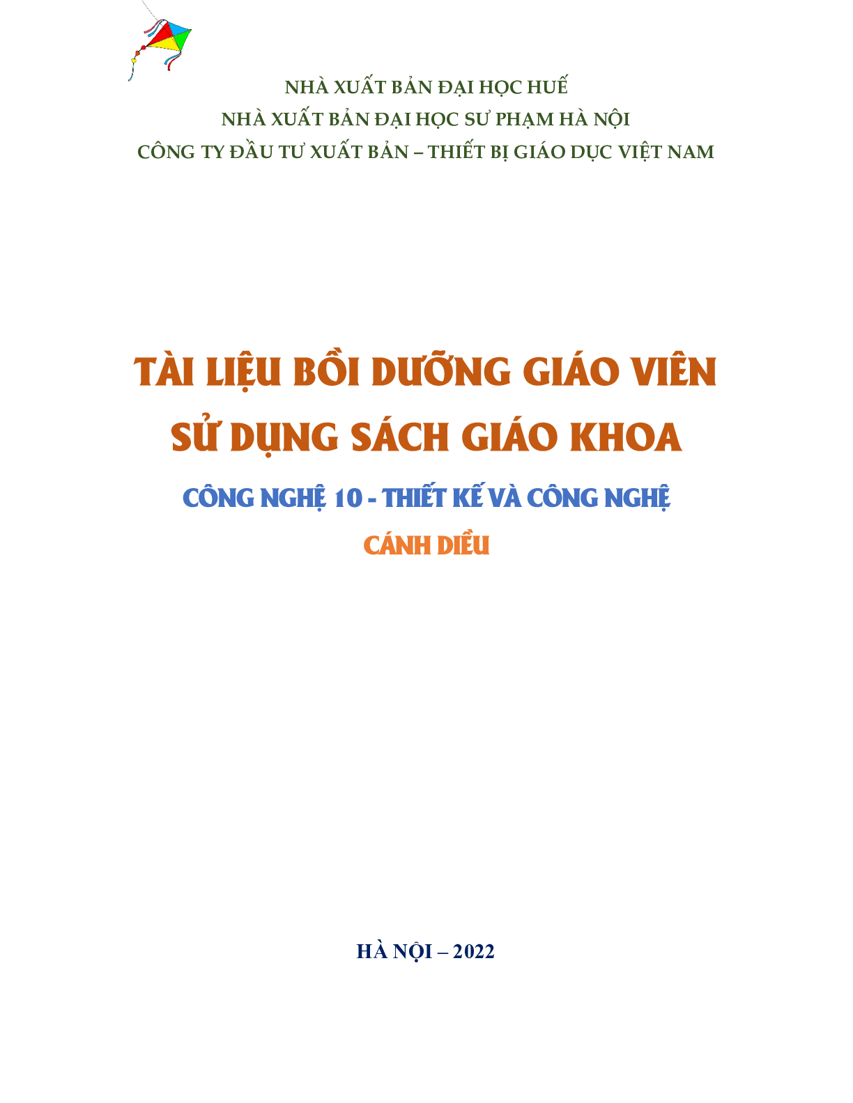 BDGV Công nghệ 10 – Thiết kế và công nghệ - Cánh Diều
