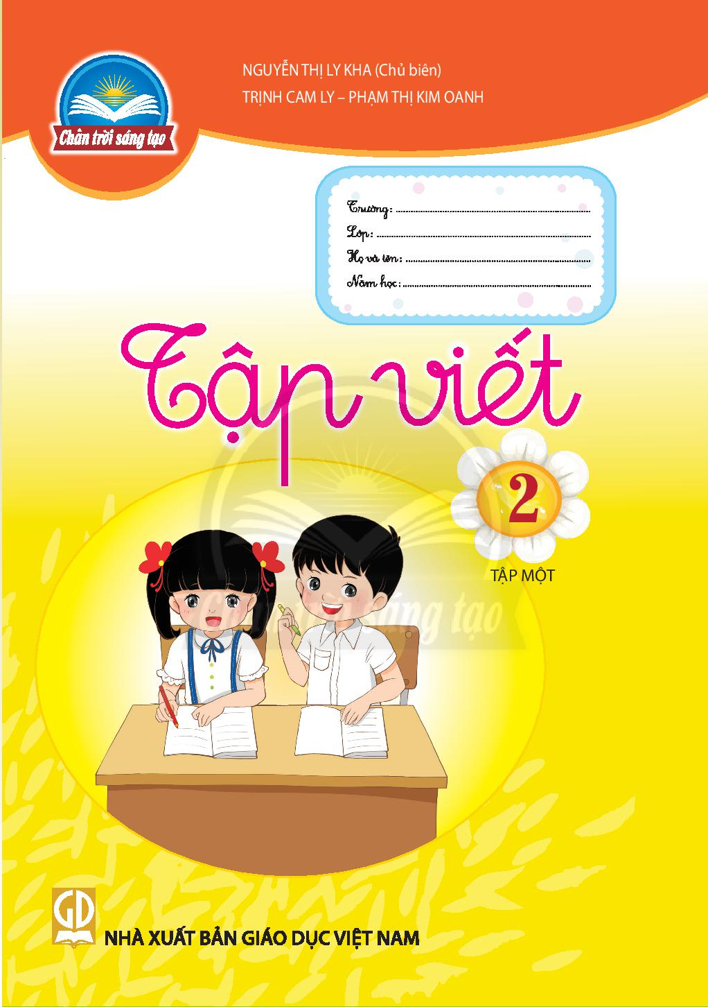 Vở tập viết 2 Tập 1 - Trân trời sáng tạo